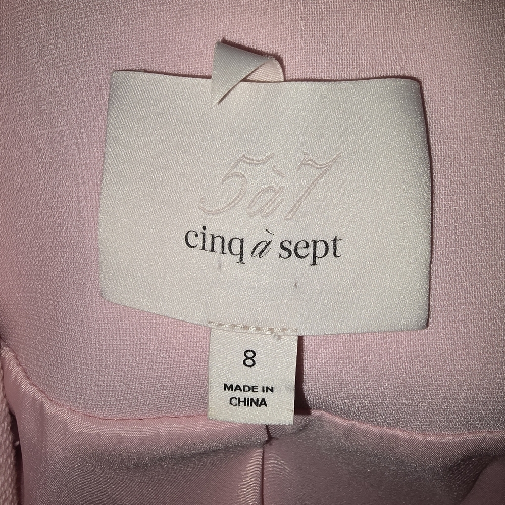 SET Cinq a Sept Hooded Khloe Blazer and Shorts SET in Pink Quartz Size 8 US - Picture 10 of 13